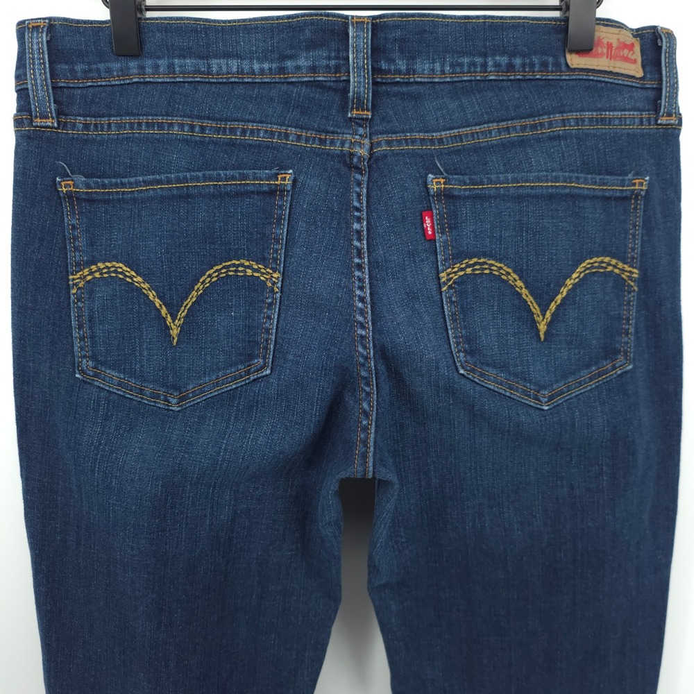 Levi's 524 Too Superlow Womens Jeans 33x31 Blue Dark Wash Y2K Bootcut - Picture 4 of 10
